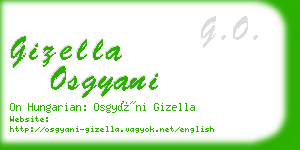 gizella osgyani business card